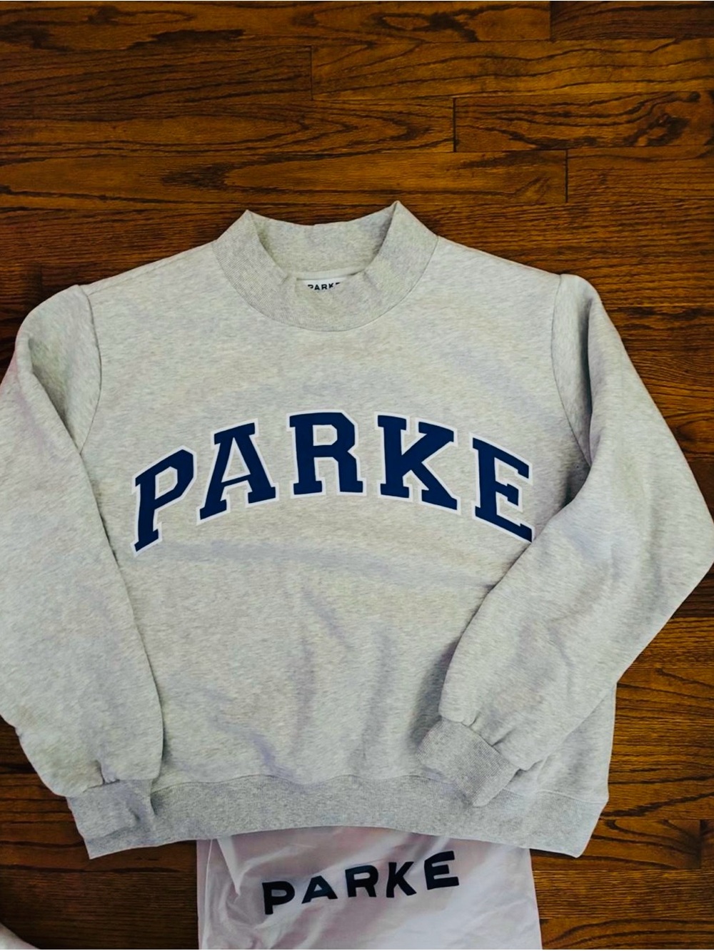 Parke Gray Crewneck Sweatshirt with Royal Blue Logo - Picture 2 of 6
